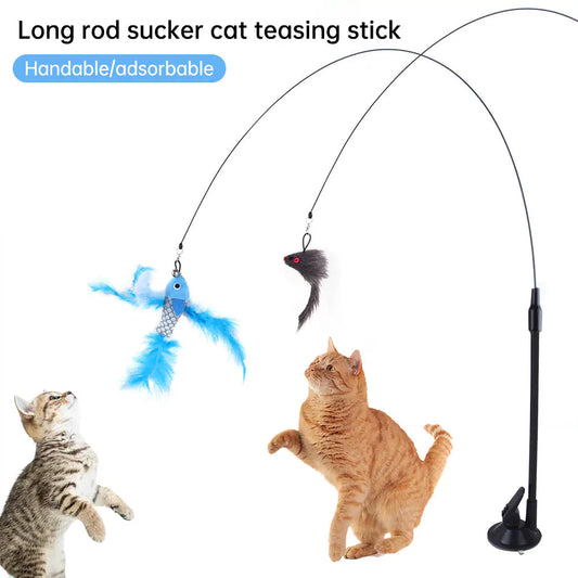 Suction Cup Feather Toy