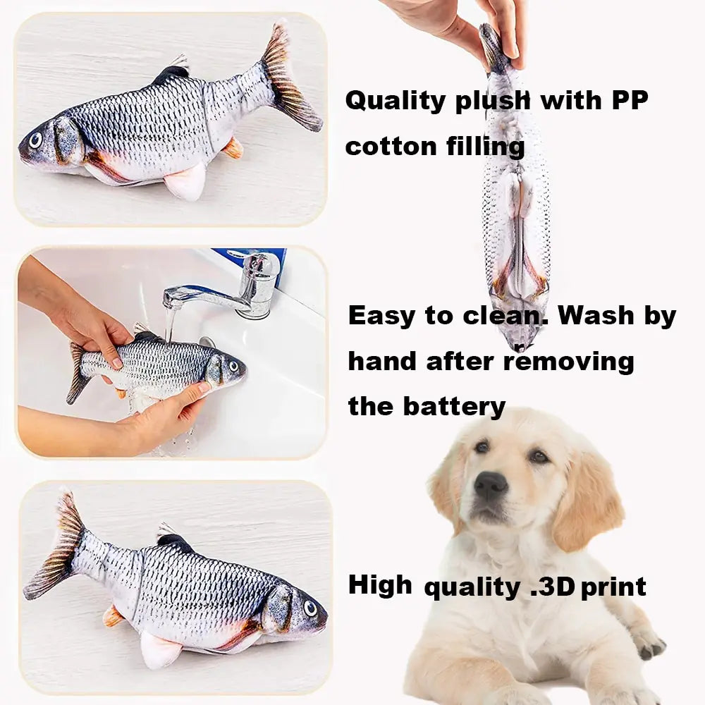 Interactive Electronic Floppy Fish Toy