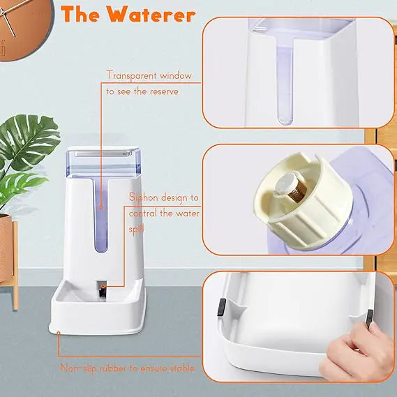 2 pc Automatic Feeder & Waterer